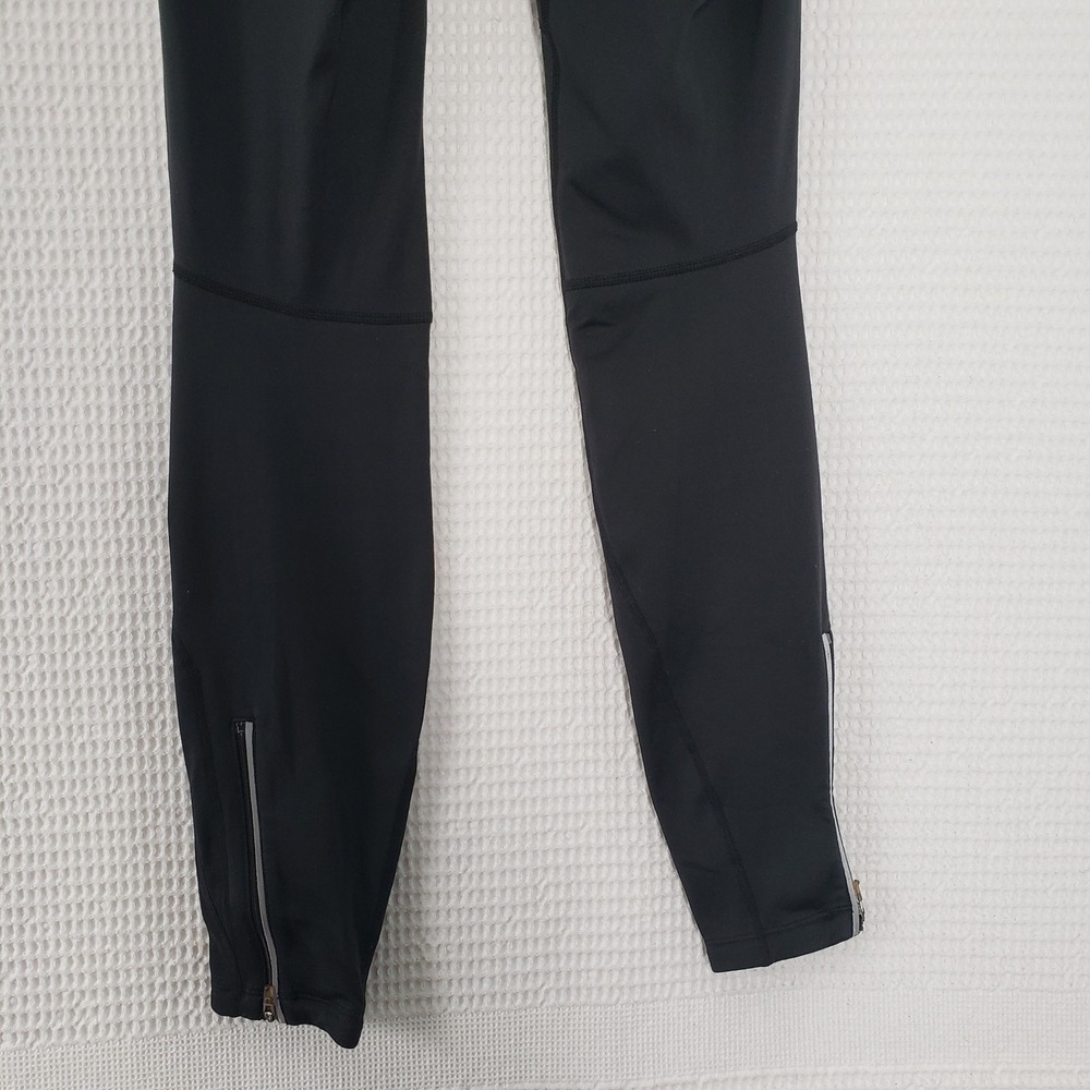 Nike Tech Running Leggings Womens XS Black Reflective Ankle Zip Workout Athletic - Picture 13 of 16